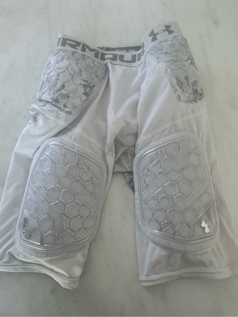 Under Armour Men’s White Padded Athletic Compression Girdle Shorts Small